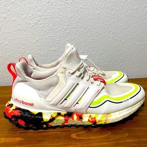 Adidas WMNS Ultraboost Winter.rdy White Lime Pink Size 7.5 Used